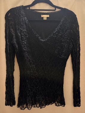 Forever 21 Black Lace Trim Top
